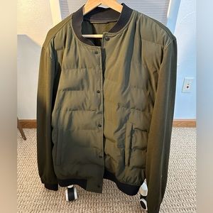 Zara Khaki Green Bomber jacket with pop buttons